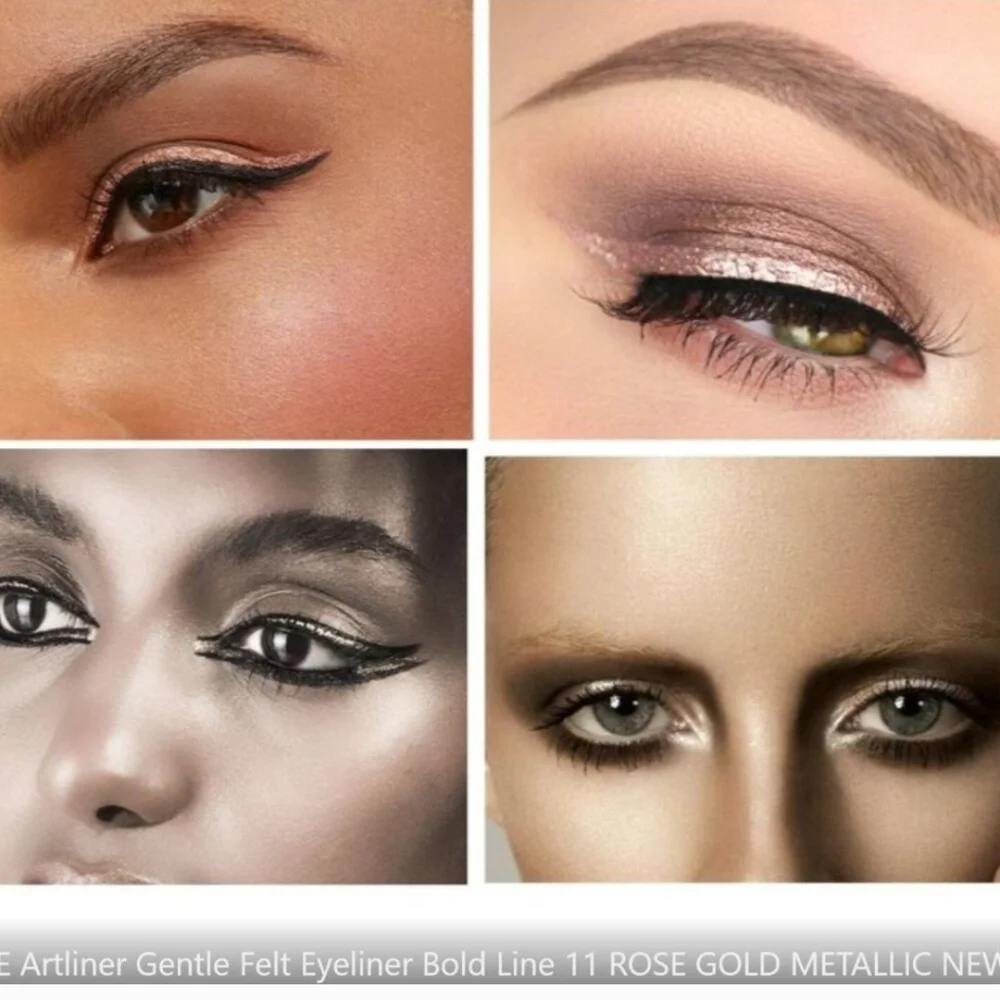 🌺Lancome Rose Gold Metallic Artliner Precision Felt-Tip Liquid Eyeliner